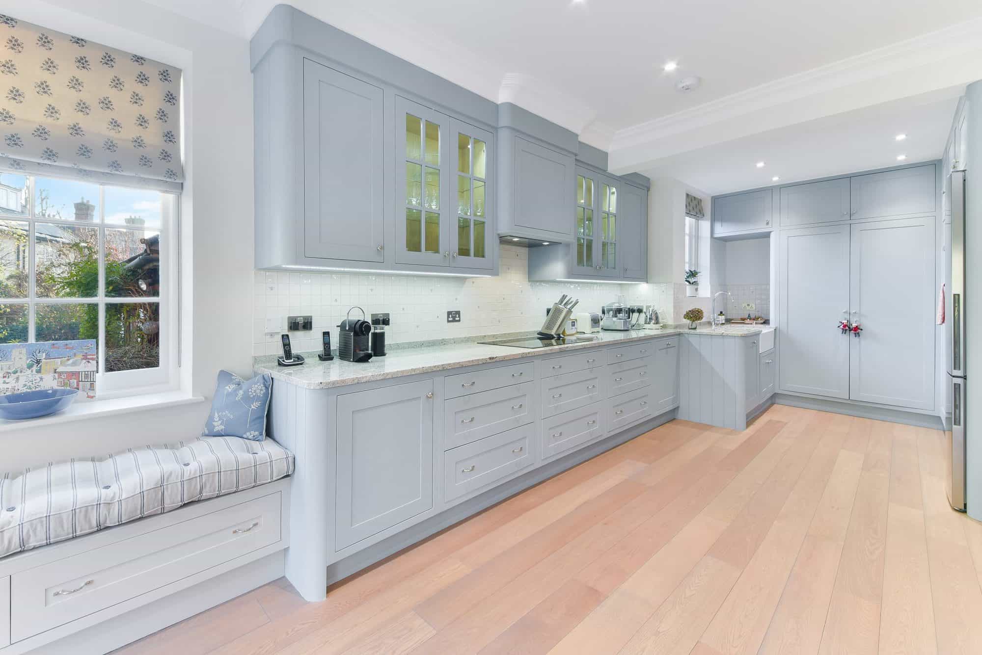 Kitchen Case Study: a modern teal kitchen in Hampstead